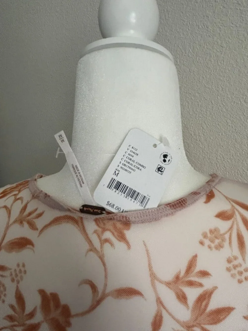 Free People sheer long sleeve top